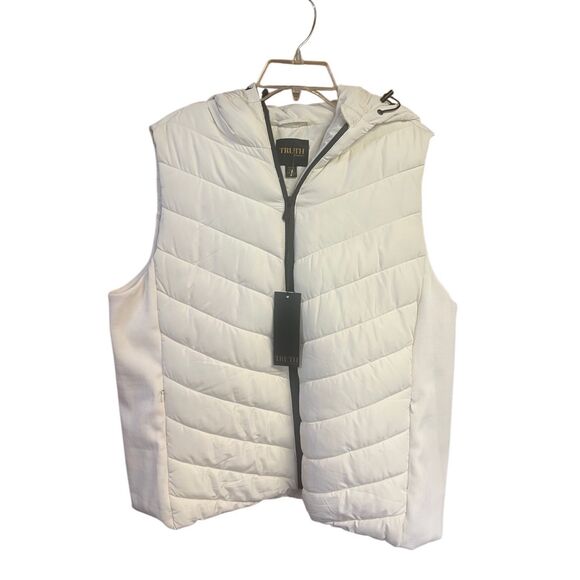 Truth Womans Hoodie Puffer Vest Cream Sz 1X NWT - Picture 1 of 7